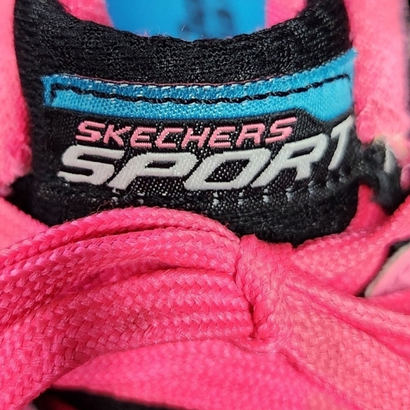 Skechers Black and Pink Sport Sneakers - Picture 6 of 7